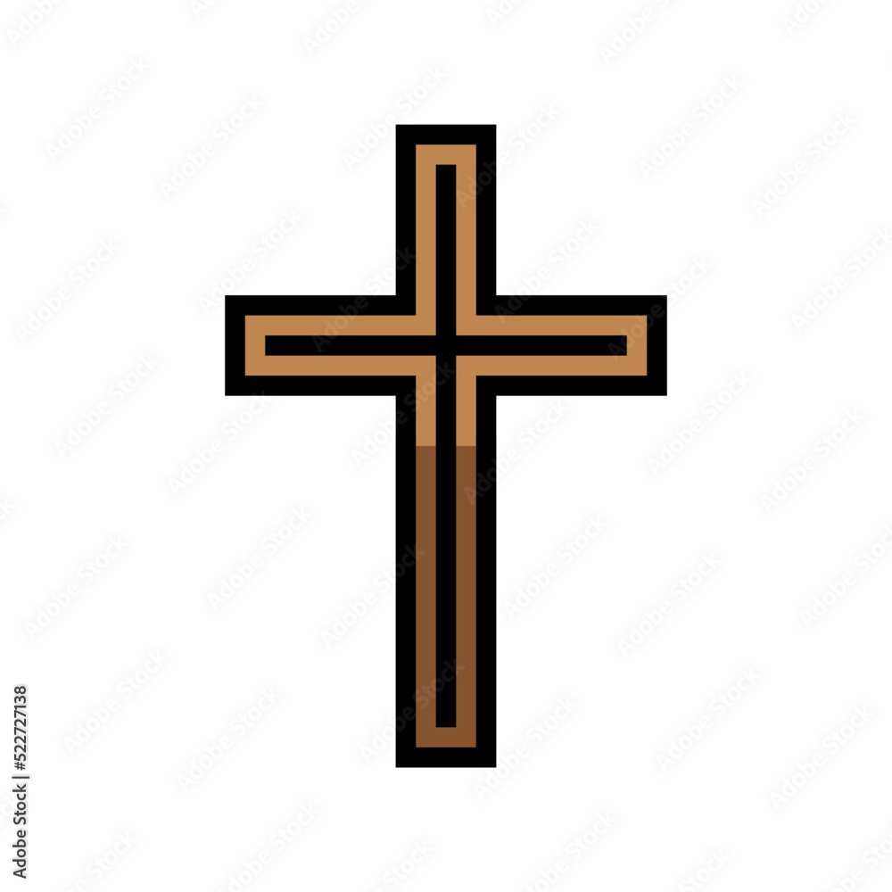 christianity religion color icon vector. christianity religion sign. isolated symbol illustration