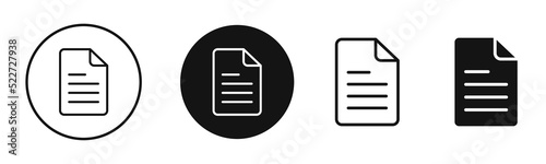 Document file icons. Set of icons isolated on white background. Vector illustration. © Stocker_BM