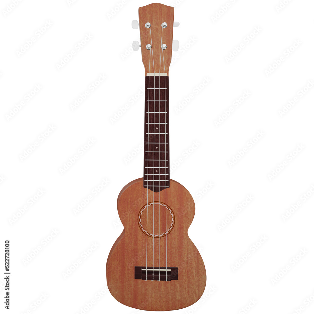 Fototapeta premium ukulele brown wood surface musical instruments for children