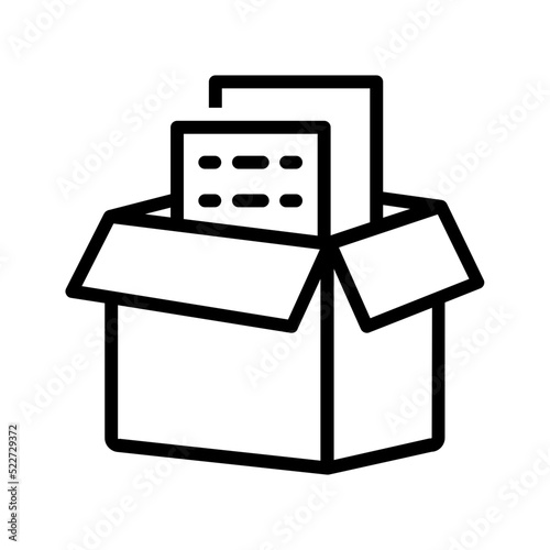 Black line icon for Storage