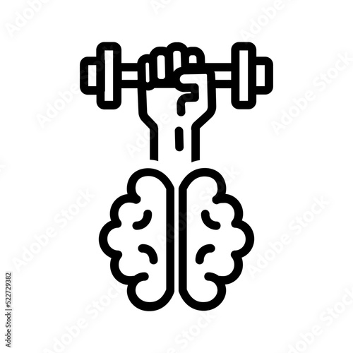 Black line icon for Training