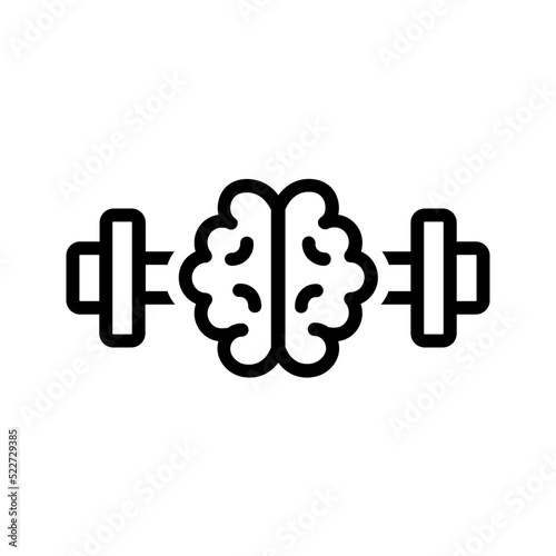 Black line icon for Training