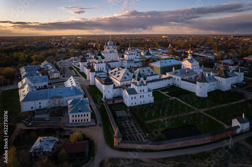 The Kremlin of Rostov the Great in the rays of the setting sun