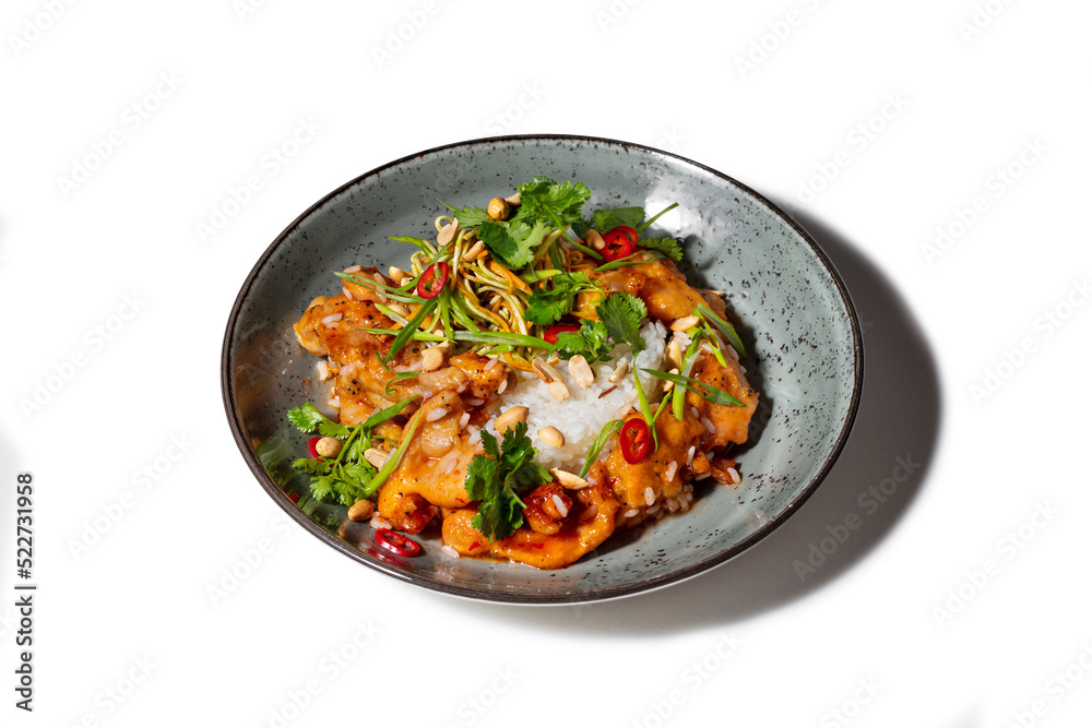 Sweet Chili chicken with rice Sweet Chili chicken with rice