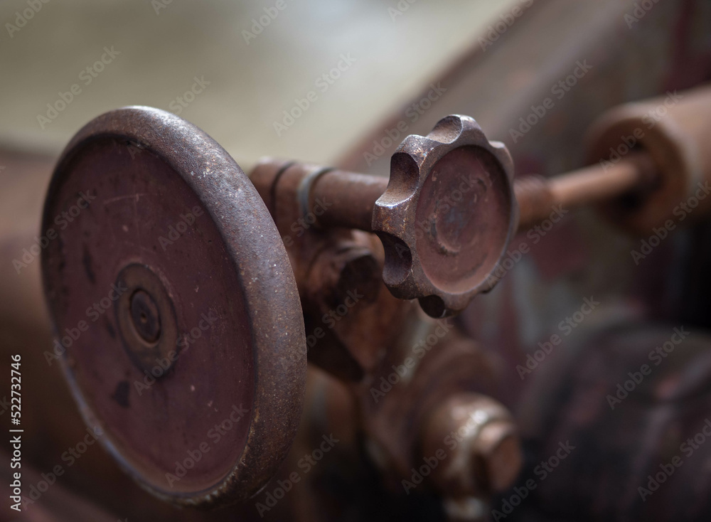 Old and vintage mechanism closeup