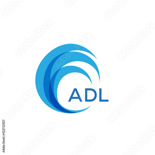 ADL letter logo. ADL blue image on white background. ADL Monogram logo design for entrepreneur and business. . ADL best icon.
 photo