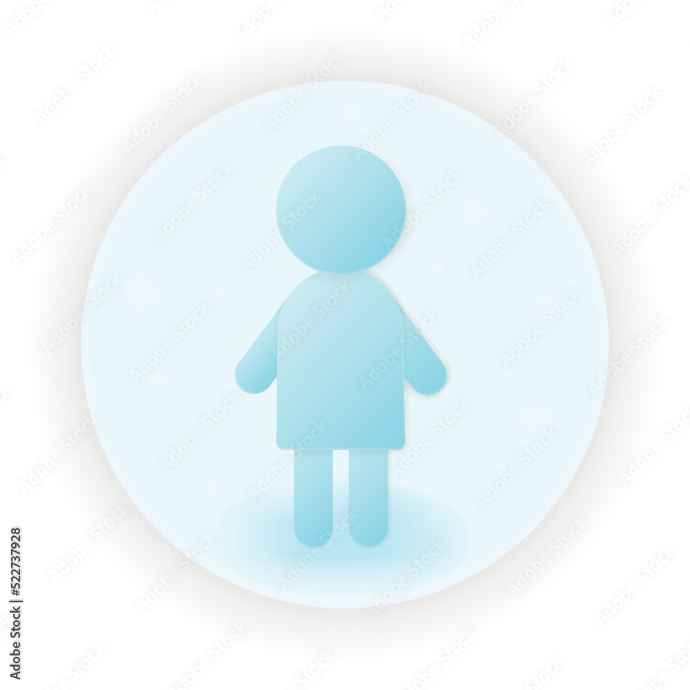 Toilet icon for mens restroom in 3d gradient volumetric style Toilet icon for mens restroom in 3d gradient volumetric style