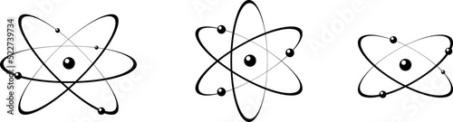Leinwand Poster Atom icon in flat design