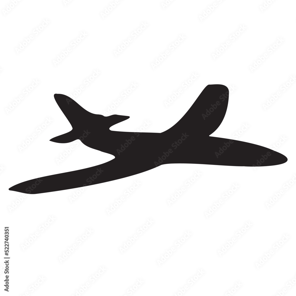 silhouette of airplane silhouette of airplane
