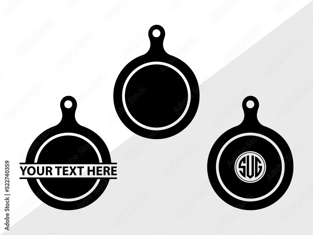 Cutting Board Monogram SVG | Kitchen Board Svg | Cutting Boards With