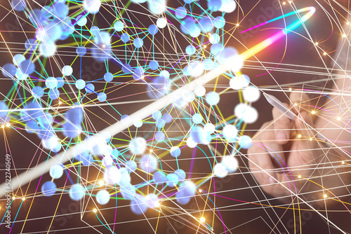 Neural network concept. Con...