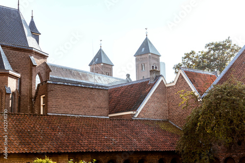 Pandhof Sinte-Marie, the old monastery garden, today's public park at the cloister of St. Mary's Church in Utrecht, NL photo