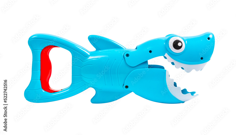 Children's toy shark. Shark with open mouth. Toy shark isolated on white background. Children's toy shark. Shark with open mouth. Toy shark isolated on white background.