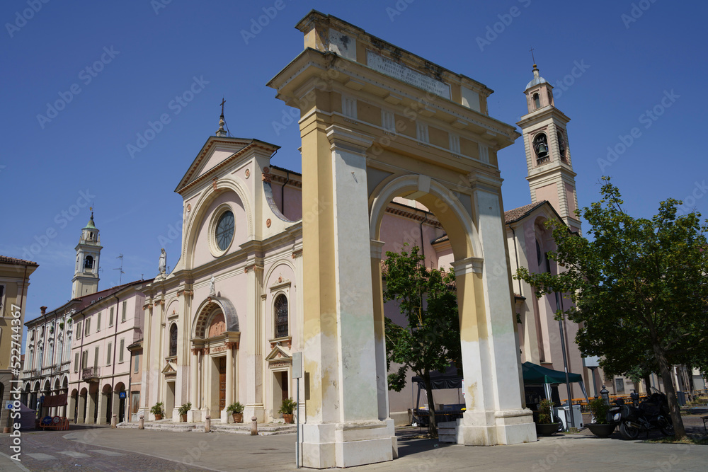 Historic buildings of Viadana, Mantova, Italy