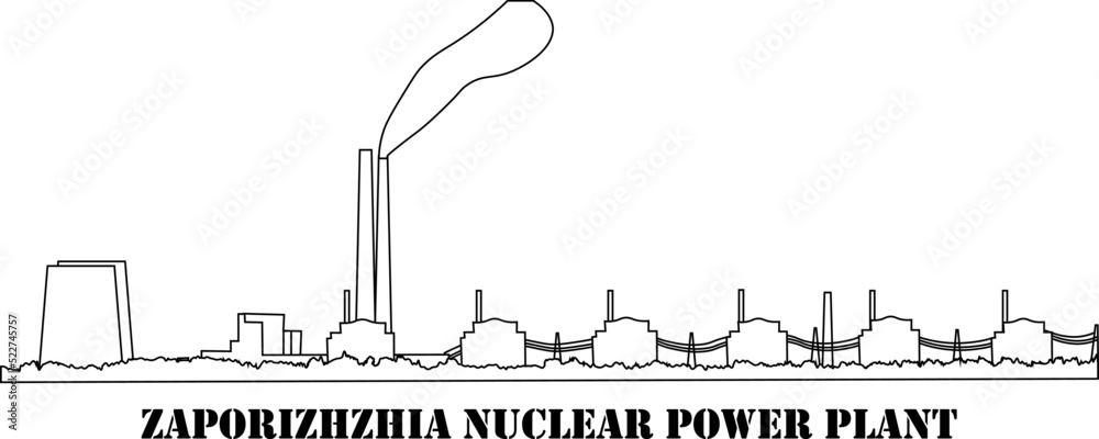 Obraz premium Zaporizhzhia nuclear power plant