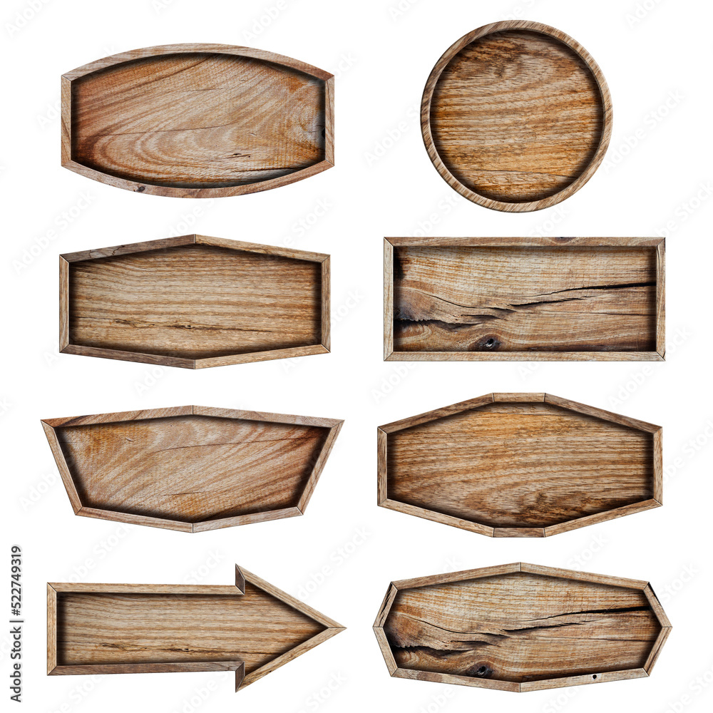 Wooden signboard wood texture background, isolated Clipping paths for ...
