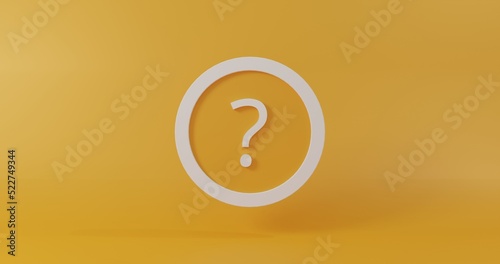 question alert symbol  3d rendered