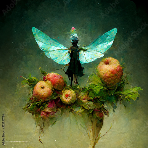 flower fairy on the apples photo