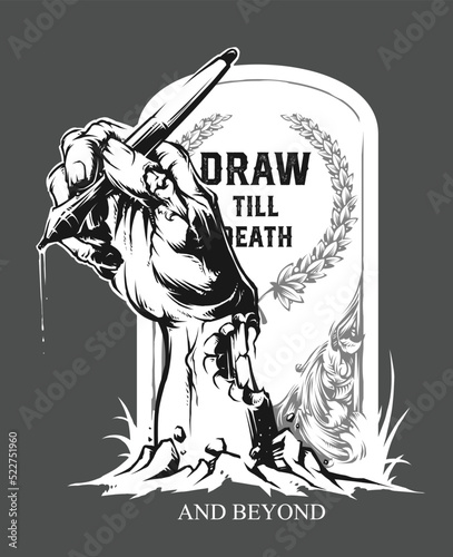 Dead Hand holding a digital pen