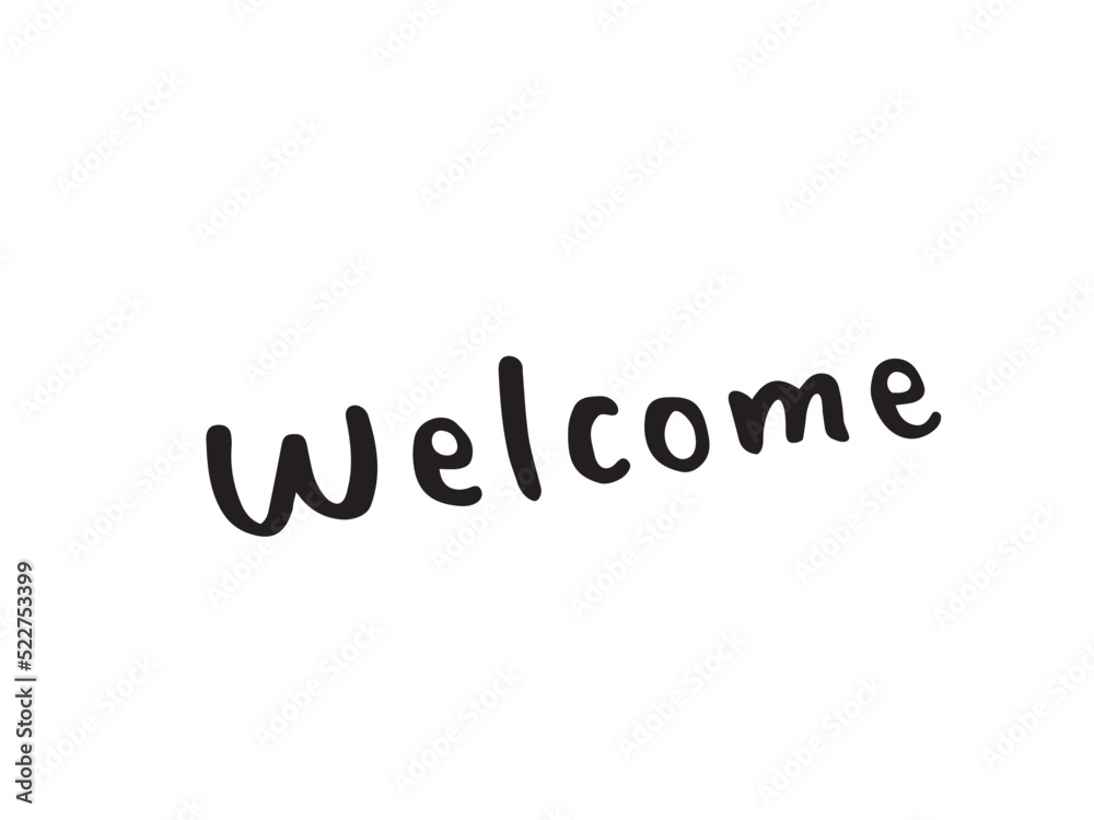 かわいい手描き文字のwelcome/手書き文字イラスト素材 かわいい手描き文字のwelcome/手書き文字イラスト素材