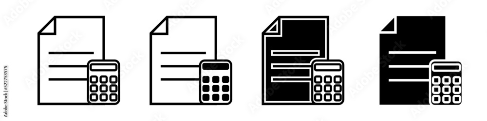 File vector icon set. Document illustration sign collection. paper symbol. accounting logo.