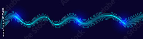 light speed rays science futuristic wave energy technology concept fluid art ink style motion blur over dark blue background