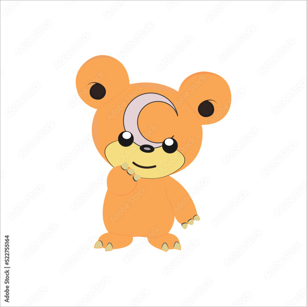 Fototapeta premium Vector Cute cartoon Teddy bear design illustration web
