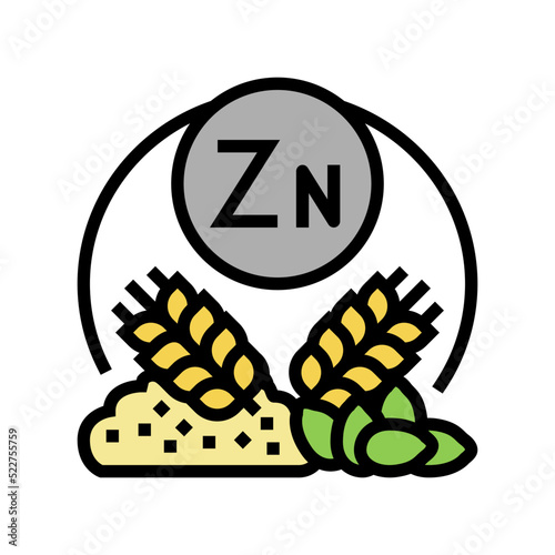 zn natural vitamin color icon vector. zn natural vitamin sign. isolated symbol illustration