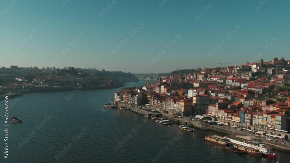 Landscape view in the Douro River from the City of Oporto in Portugal. Landscape view in the Douro River from the City of Oporto in Portugal.