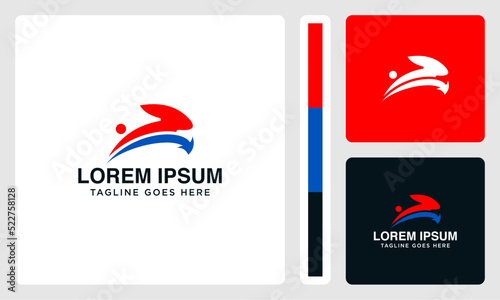 fast delivery rabbit logo vector