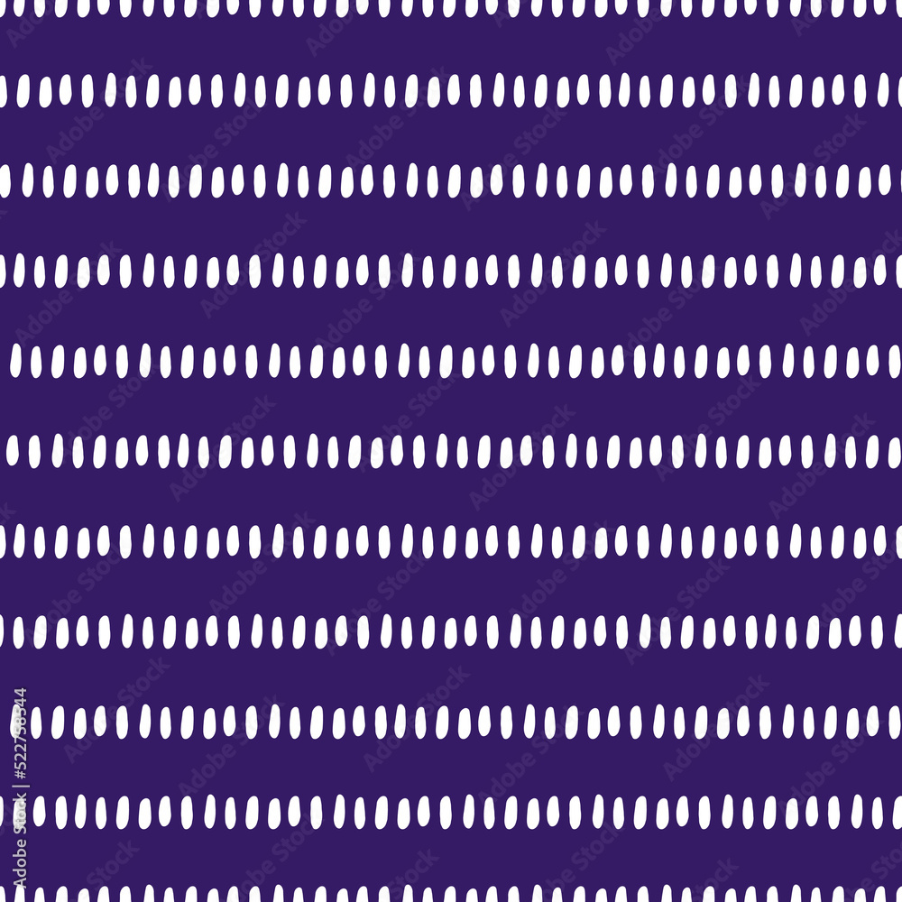 Purple seamless pattern with white dotted stripes.