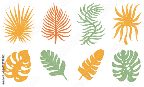 retro groovy summer tropic palm tree