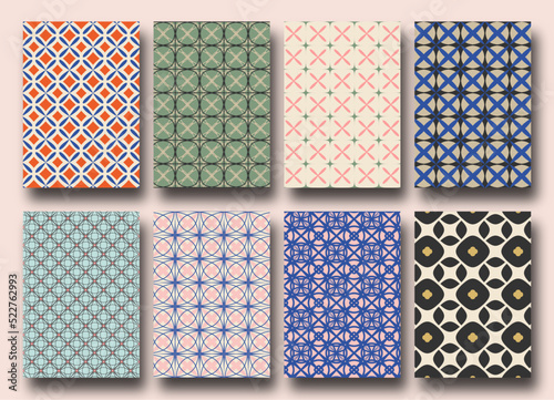 Vector set of 70s backgrounds. collection of the 60s and the 70s wallpaper inspired posters.