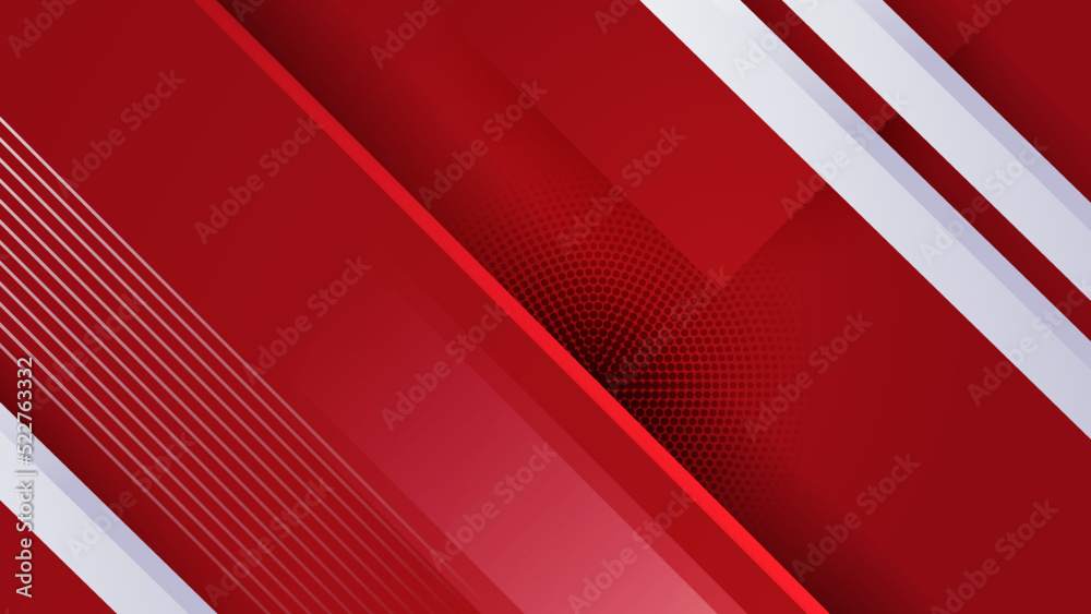 Fototapeta premium Red and white abstract background