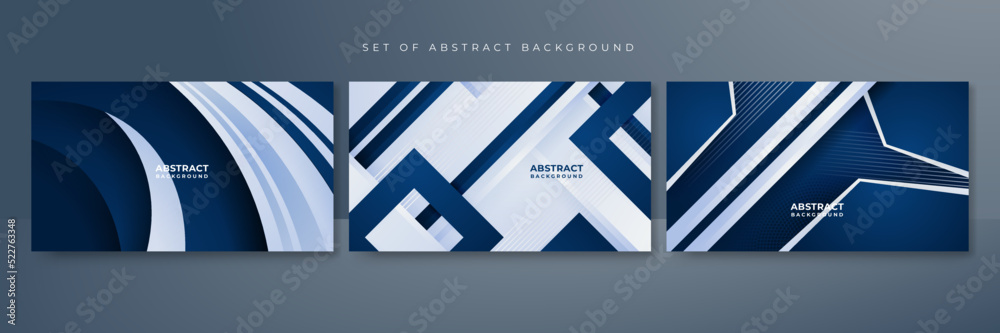 Blue and white geometric shapes abstract background geometry shine and layer element vector for presentation design. Suit for business, corporate, institution, party, festive, seminar, and talks.