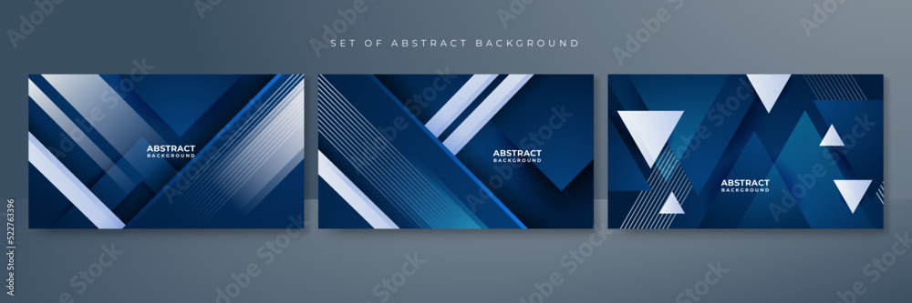 Blue and white geometric shapes abstract background geometry shine and layer element vector for presentation design. Suit for business, corporate, institution, party, festive, seminar, and talks.