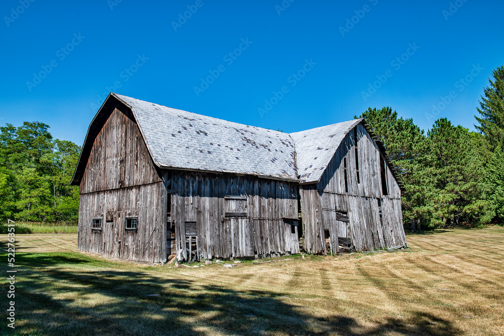 old barn in the field old barn in the field