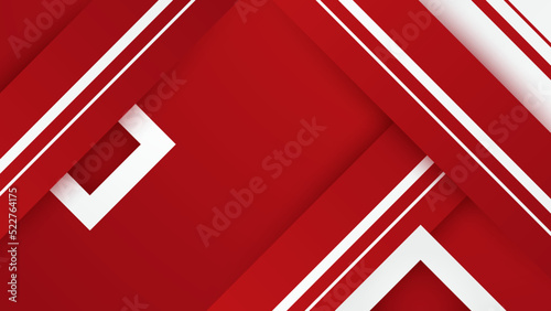 Free Download Abstract red and white geometric shapes background. Vector abstract graphic design banner pattern presentation background web template. - GFXLoad