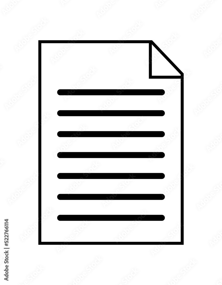 Document icon. File, text document Vector Document icon. File, text document Vector