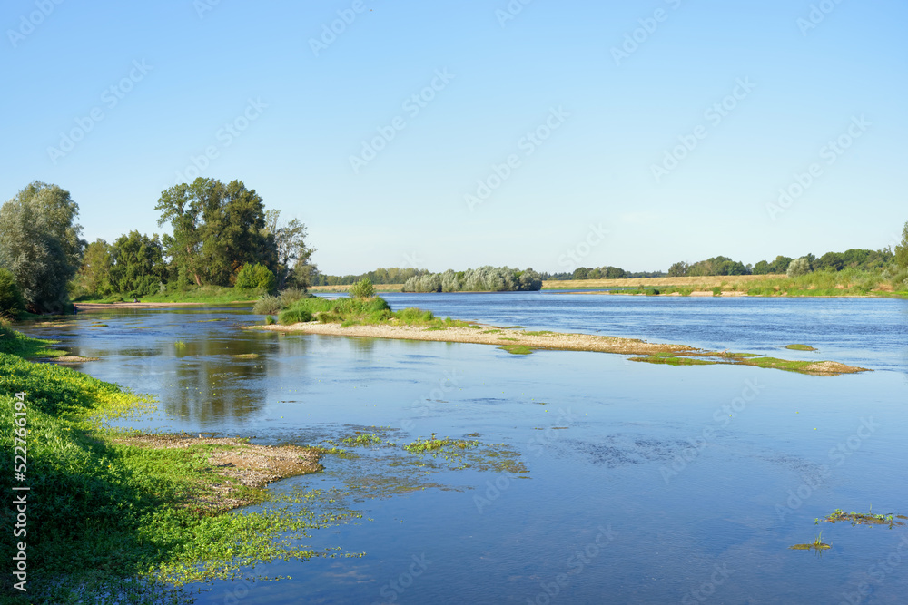 Mahyses island protected natural area in the Loire Valley near Saint-Benoist-sur-Loire village Mahyses island protected natural area in the Loire Valley near Saint-Benoist-sur-Loire village