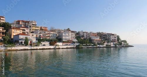 Wallpaper Mural Picturesque small harbour village with local traditional tavernas of Greece island Thassos. Torontodigital.ca