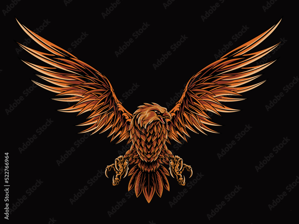 Fototapeta premium eagle vector design, color editable
