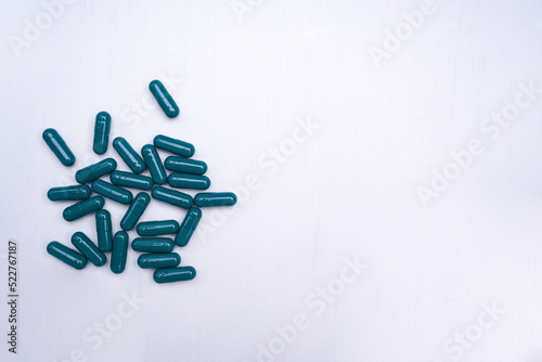 lots of capsules drug concept