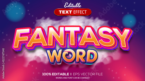 3D fantasy text effect - Editable text effect