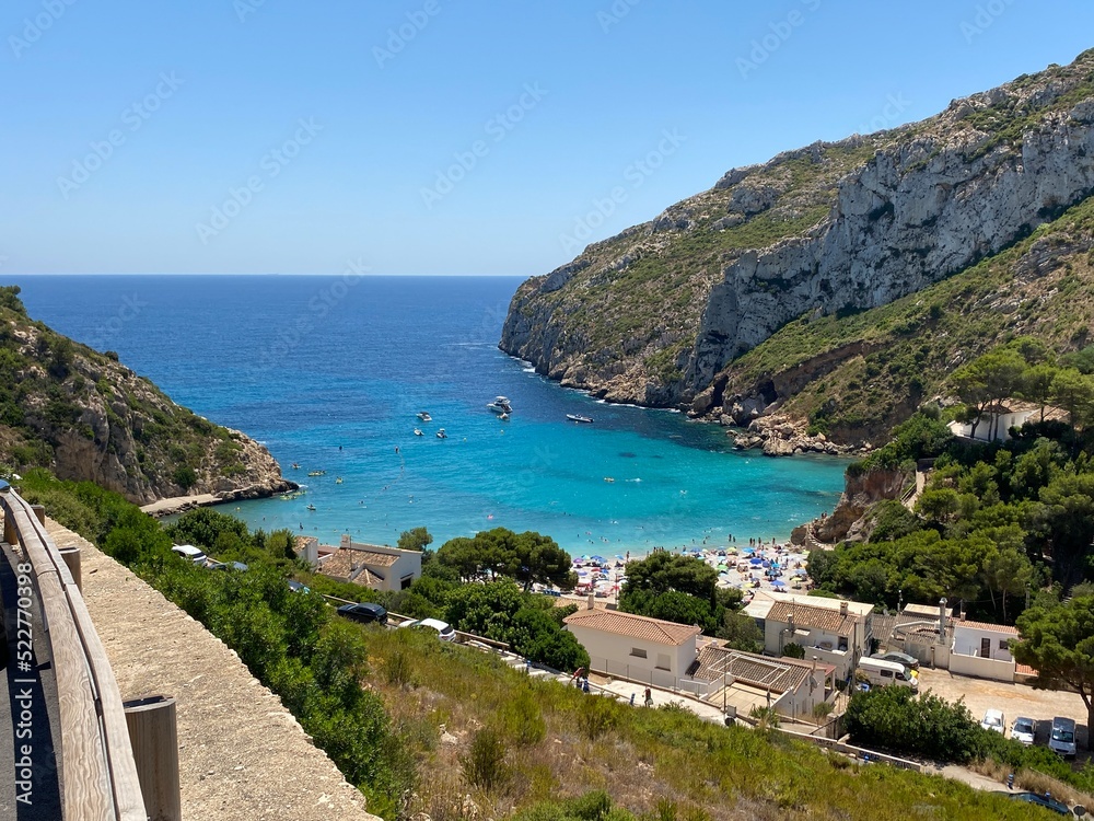 Photos of the beautiful Granadella Beach located in Javea, a good place for sightseeing.