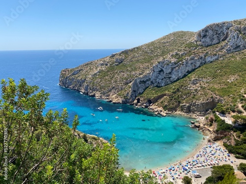 Photos of the beautiful Granadella Beach located in Javea, a good place for sightseeing.