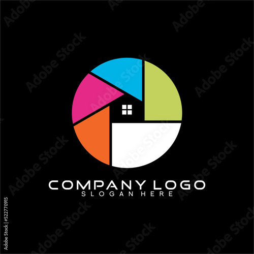 Vector logo of diaphragm symbol and window icon.
