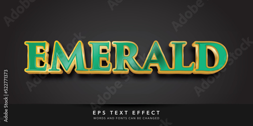 emerald 3d editable text effect