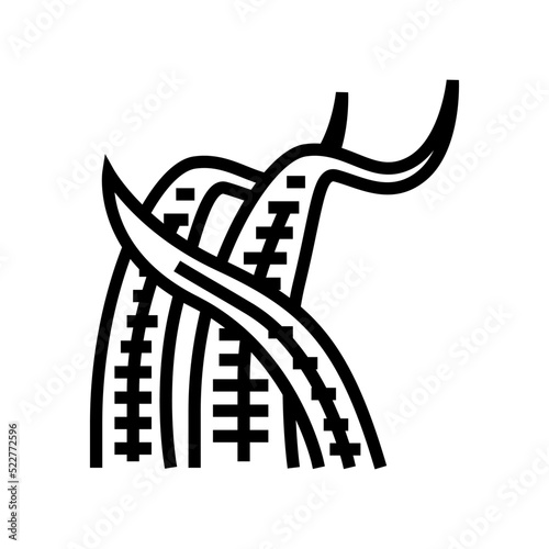 cryptocoryne balansae line icon vector. cryptocoryne balansae sign. isolated contour symbol black illustration