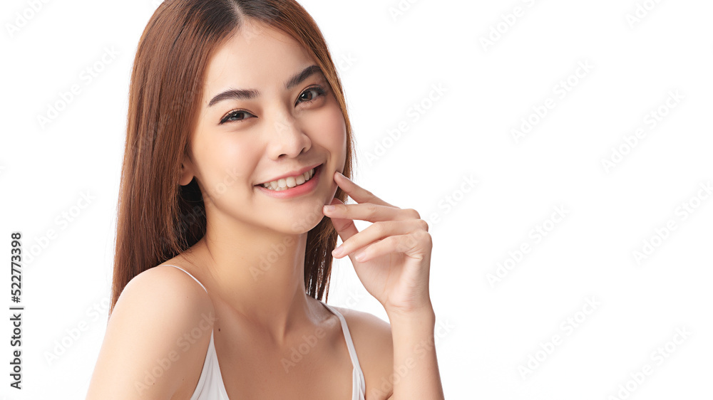 Beautiful young asian woman with clean fresh skin on white background, Face care, Facial treatment, Cosmetology, beauty and spa, Asian women portrait. Beautiful young asian woman with clean fresh skin on white background, Face care, Facial treatment, Cosmetology, beauty and spa, Asian women portrait.